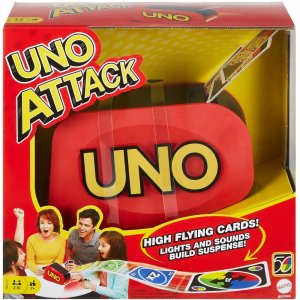 Mattel UNO Attack Card Game , Family Game For Kids And Adults, Card Blaster GTX66 MTTGTX66
