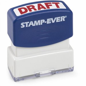 Trodat Stamp-Ever Pre-Inked DRAFT HERE Stamp 5947 TDT5947