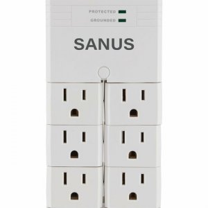 SANUS On-Wall Surge Protector with 6 Rotating Outlets SA-OWSP60-W1 SA-OWSP60