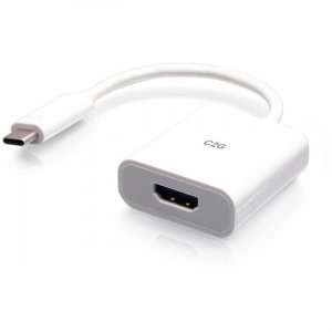 C2G USB-C to HDMI Audio/Video Adapter Converter - 4K 60Hz - White C2G26936