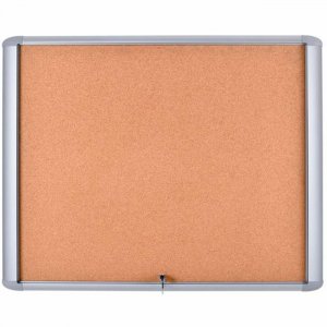 MasterVision Water-Resistant Enclosed Corkboard VT340601760 BVCVT340601760