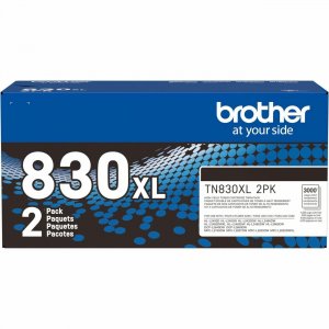 Brother TN830XL 2PK High Yield Black Toner Cartridge Twin-Pack TN830XL2PK BRTTN830XL2PK