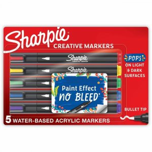 Sharpie Creative Markers, Water-Based Acrylic Markers, Bullet Tip 2196902 SAN2196902