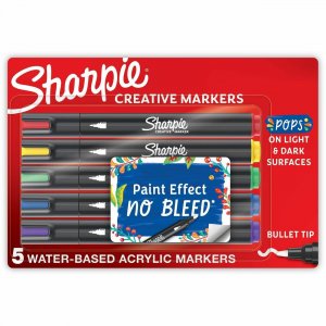 Sharpie Creative Markers, Water-Based Acrylic Markers, Bullet Tip 2196902 SAN2196902