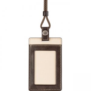 Moshi Vegan Leather Badge/ID Holder Oak Brown 99MO095733