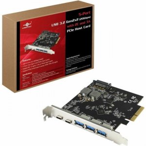 Vantec 5-Port USB 3.2 Gen2x2 (Total 20Gbps) With 2C And 3A PCIe Host Card UGT-PC3A2C