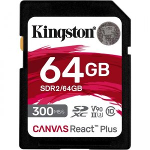 Kingston Canvas React Plus 64GB SDXC Card SDR2/64GB SDR2