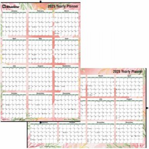 Blueline Yearly Wall Calendar 2023, English, Tropical Design C171920 REDC171920