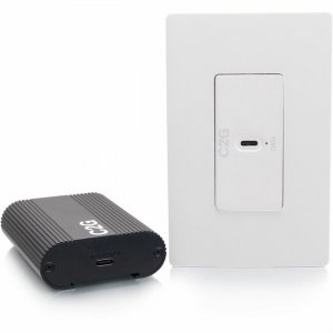 C2G Superbooster USB Camera Extender Over Cat Single Gang Wall Plate to Box Kit C2G54276