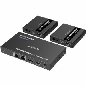 Rocstor TrueReach 4K/1080p 1 to 2 HDMI Splitter with Power over Network Cable POC - up to 131ft or 1080p