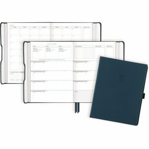 At-A-Glance Foundation Undated Weekly/Monthly Planner 8-1/2" x 6-3/4" Blue FD20020 AAGFD20020