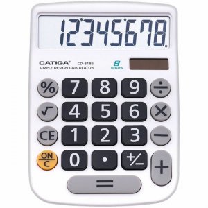 Adesso 8 Digits Basic Calculator (White) CD-8185W