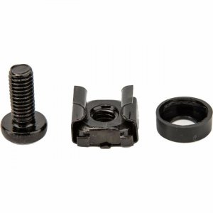 Rocstor M5 x 12mm - Rack Screws & Cage Nuts - 100 Pack - Steal - Black Y10E081-B1