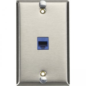 Black Box CAT6 VoIP Wallplate - Stainless Steel WP369C6
