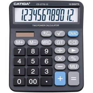 Adesso Premium Commercial 12 Digits Basic Calculator (Black) CD-2776B