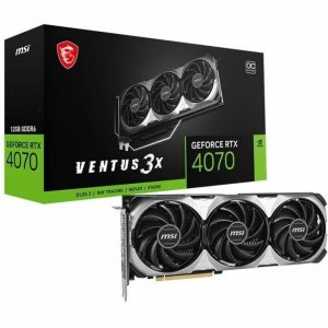 MSI Graphic Card G4070V3XE12C GeForce RTX 4070 VENTUS 3X E1 12G OC