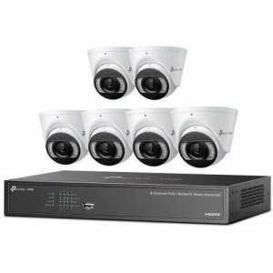 TP-LINK VIGI 4MP Full-Color Turret IPC & 8 Channel PoE+ NVR KIT VIGI NK8MP-T6425-2T NK8MP-T6425-2T